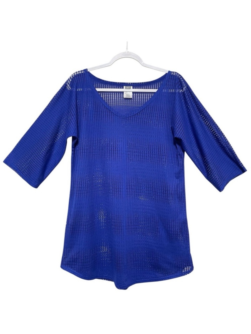 O'Neill Cover Up Mini Dress Mesh Beach Vacation Resort Summer Royal Blue Sz XS/S